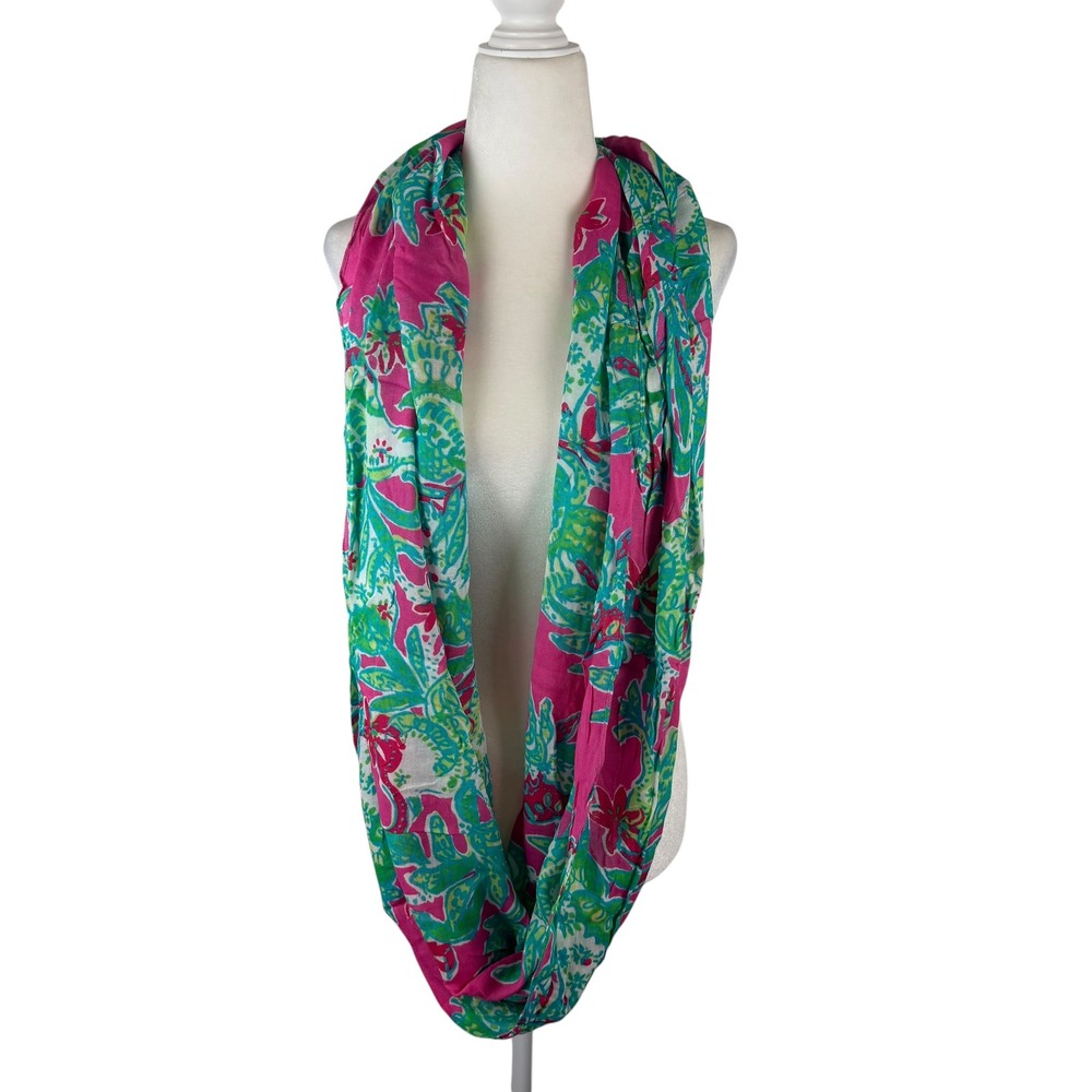Lilly Pulitzer Riley Infinity Scarf Capri Print Tropical Colorful Beach Preppy